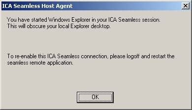 Citrix Seamless error