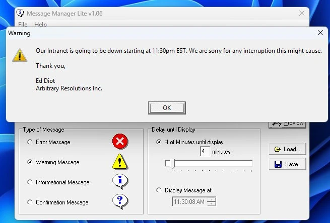Preview your message